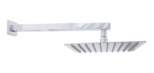 Regadera cuadrada cromada 12" griven