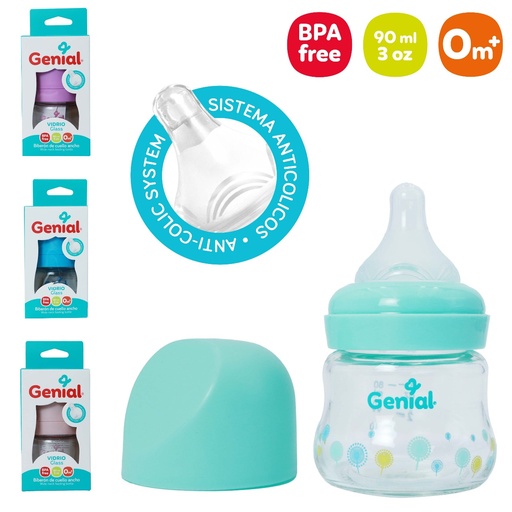 [gn-gf-5] Biberon de cuello ancho 3oz genial