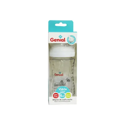 [gn-fbg240] Biberon de vidrio 8oz genial