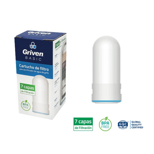 [gvb-fwp-re7] Repuesto de filtro para purificador de grifo griven
