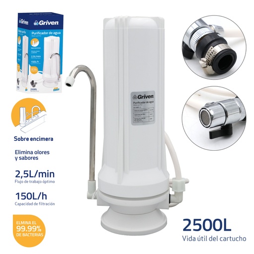 [gv-hwp1-2] Filtro purificador de agua para fregador